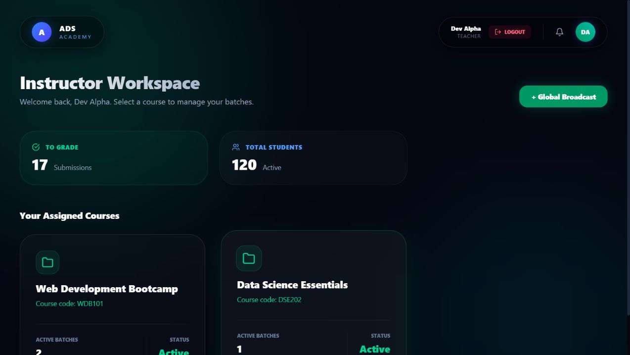 Arcona instructor dashboard with course and learner insights